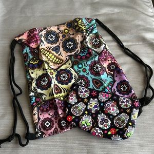 Sugar skulls backpack and pouch set